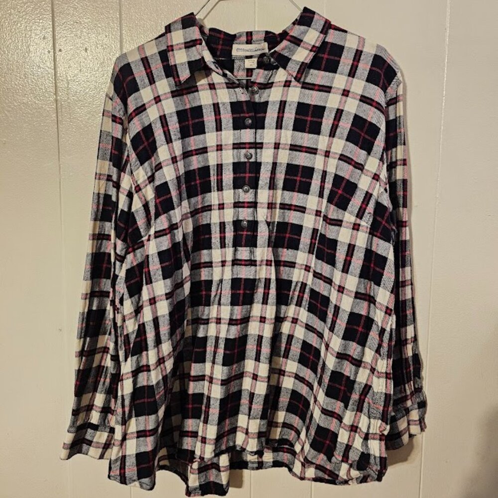 Red and black Coldwater Creek flannel